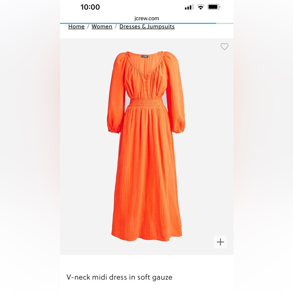 JCrew soft gauze lined dress